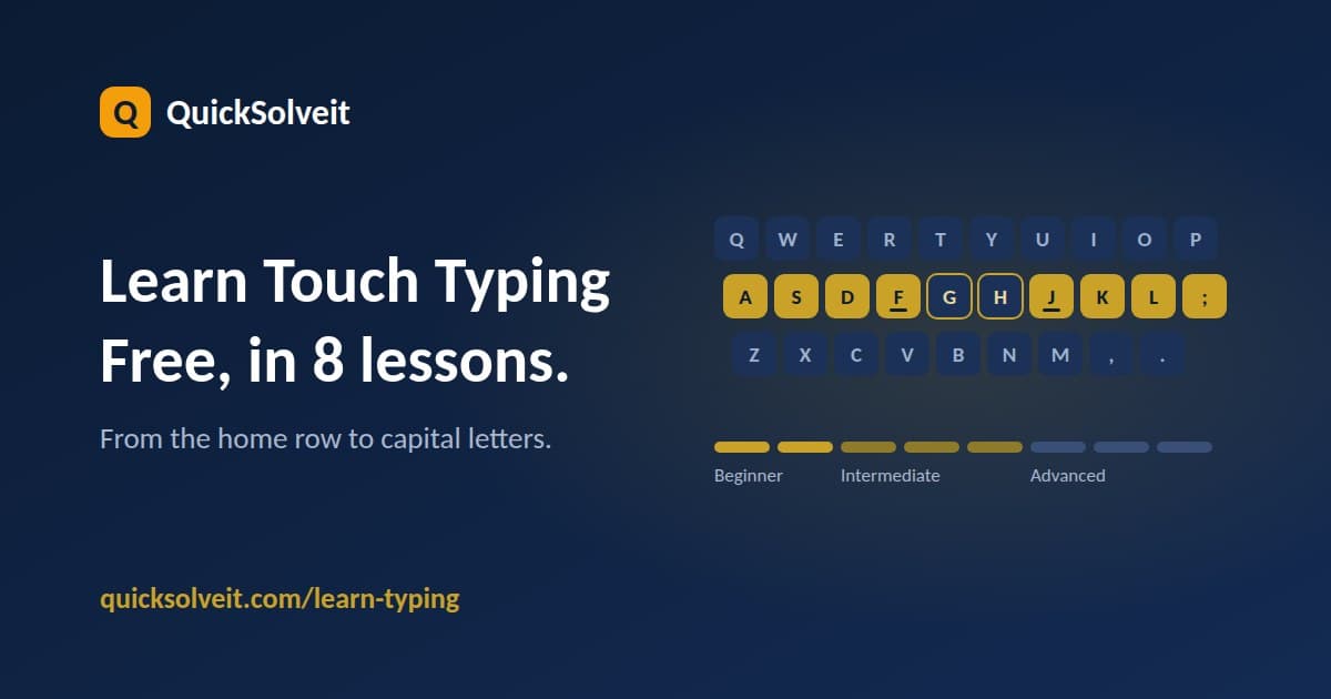 Learn Touch Typing Online Free: A Step-by-Step Beginner's Guide